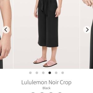 Lululemon Noir Crop Black 20 Inch Inseam Size 8